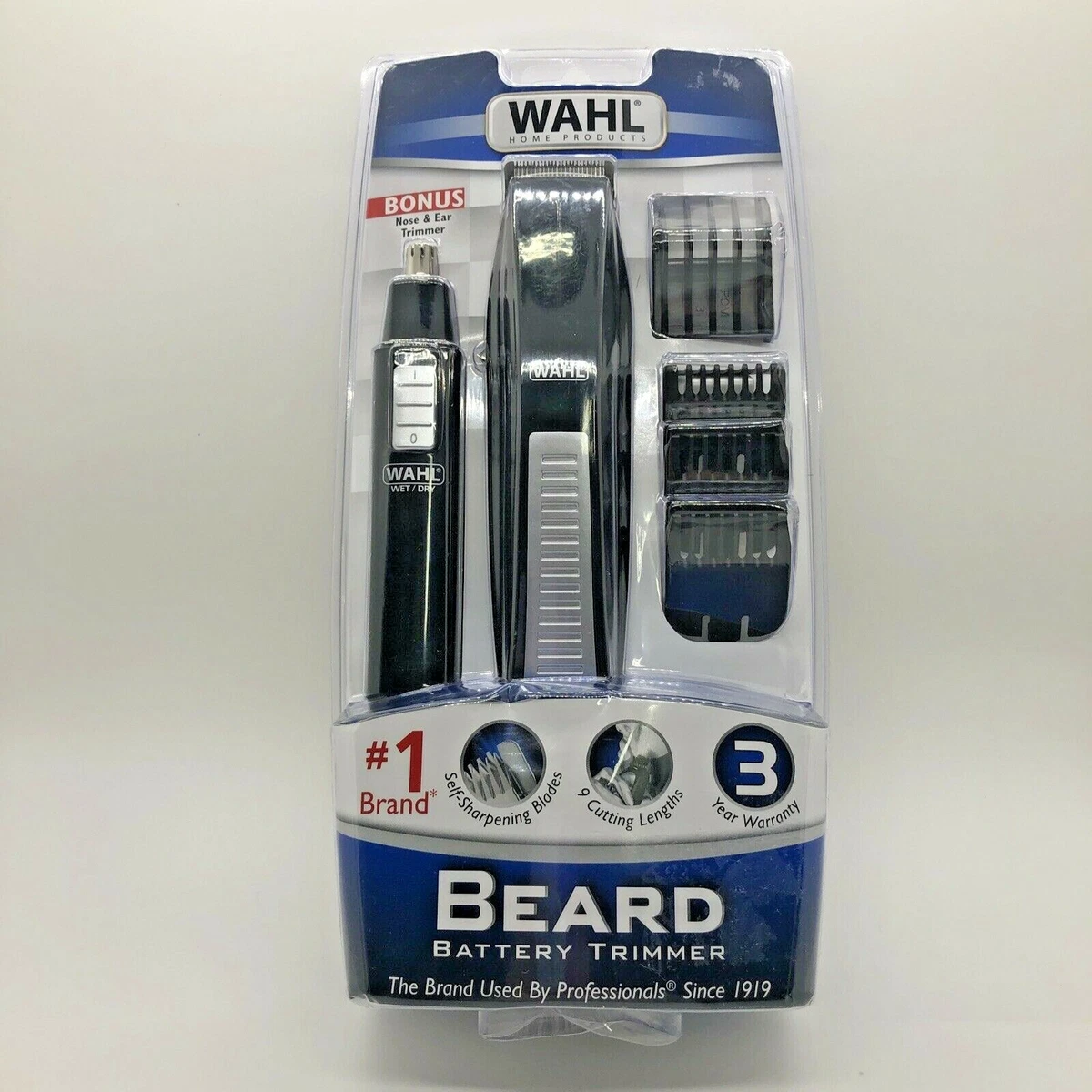 WAHL Nose Ear Body Beard Hair Battery Precision Blade Trimmer Set