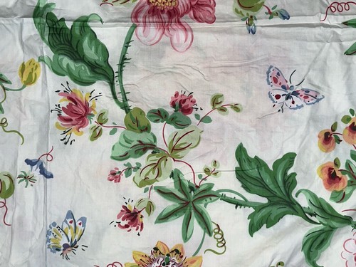 Vtg 98 Brunschwig & Fils Onnalee Cotton Fabric 3 Yards 55" Wide Floral Butterfly - Picture 8 of 16