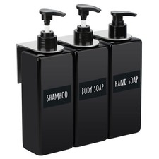 3 Pack Shampoo Soap Gel Dispenser Wall Mount for Bathroom Kitchen