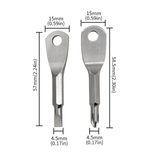 BEBUSINGOTO Mini Tournevis Porte-clés, 2 Pièces, Tournevis à Tête Plate