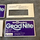2 Vintage Disney Grad Nite '87 Souvenir Ticket Stub And Photo Label Retro Vtg — photo 3