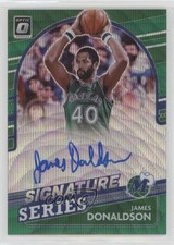 2021 Donruss Optic Signature Series Green Wave Prizm James Donaldson Auto 0m0g