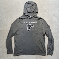 NFL Team Apparel Atlanta Falcons Zubaz Hoodie XL Pullover Stretch Gray Black