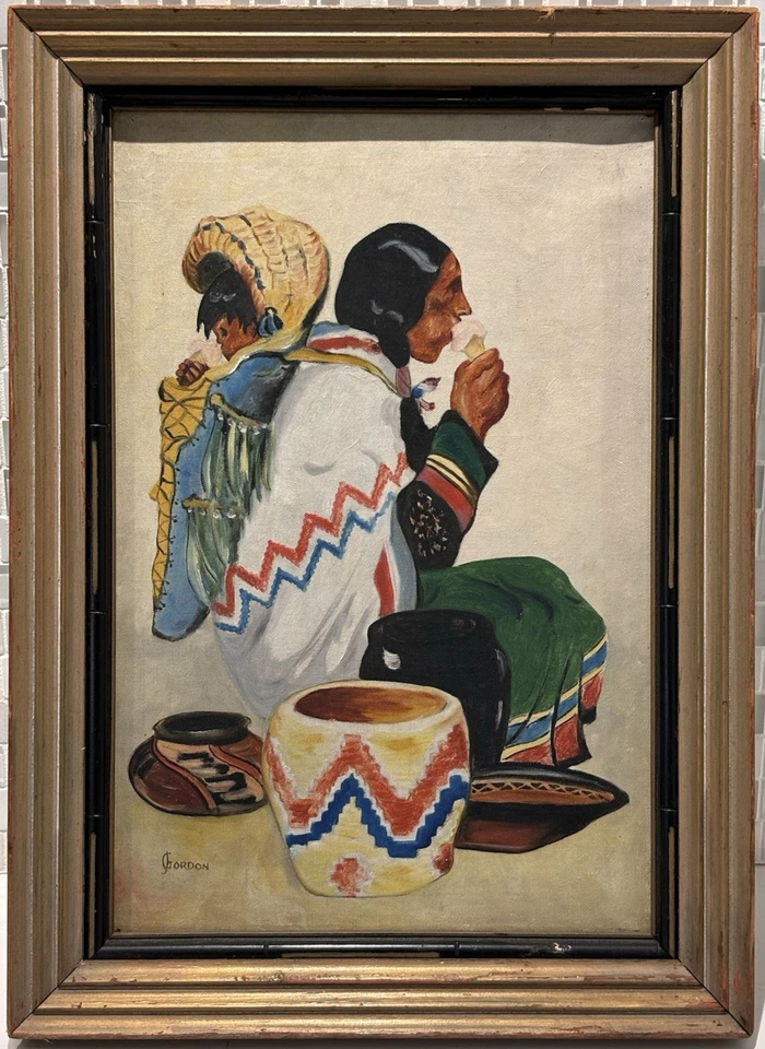 Diario vintage de dobladillos con estampado de nativos americanos 1938 Suecia, regalos de decoración de arte raro Foto 4 de 4