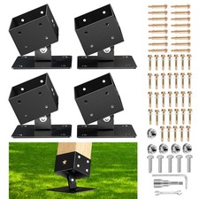 4 Pack Adjustable Swing Bracket Heavy Duty Stainless Steel Swing Set Kit for 4x4