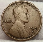 🔑  1913-S Lincoln Wheat Cent 1C, Semi-key Date, Great For Albums - LC-13F