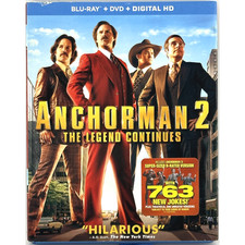 ANCHORMAN 2: THE LEGEND CONTINUES (2013) BLU-RAY / DVD Ferrell Carell Rudd