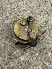 Hendryx Model 80 Small Vintage Baitcasting Fishing Reel, Brass/Nickel, Rough