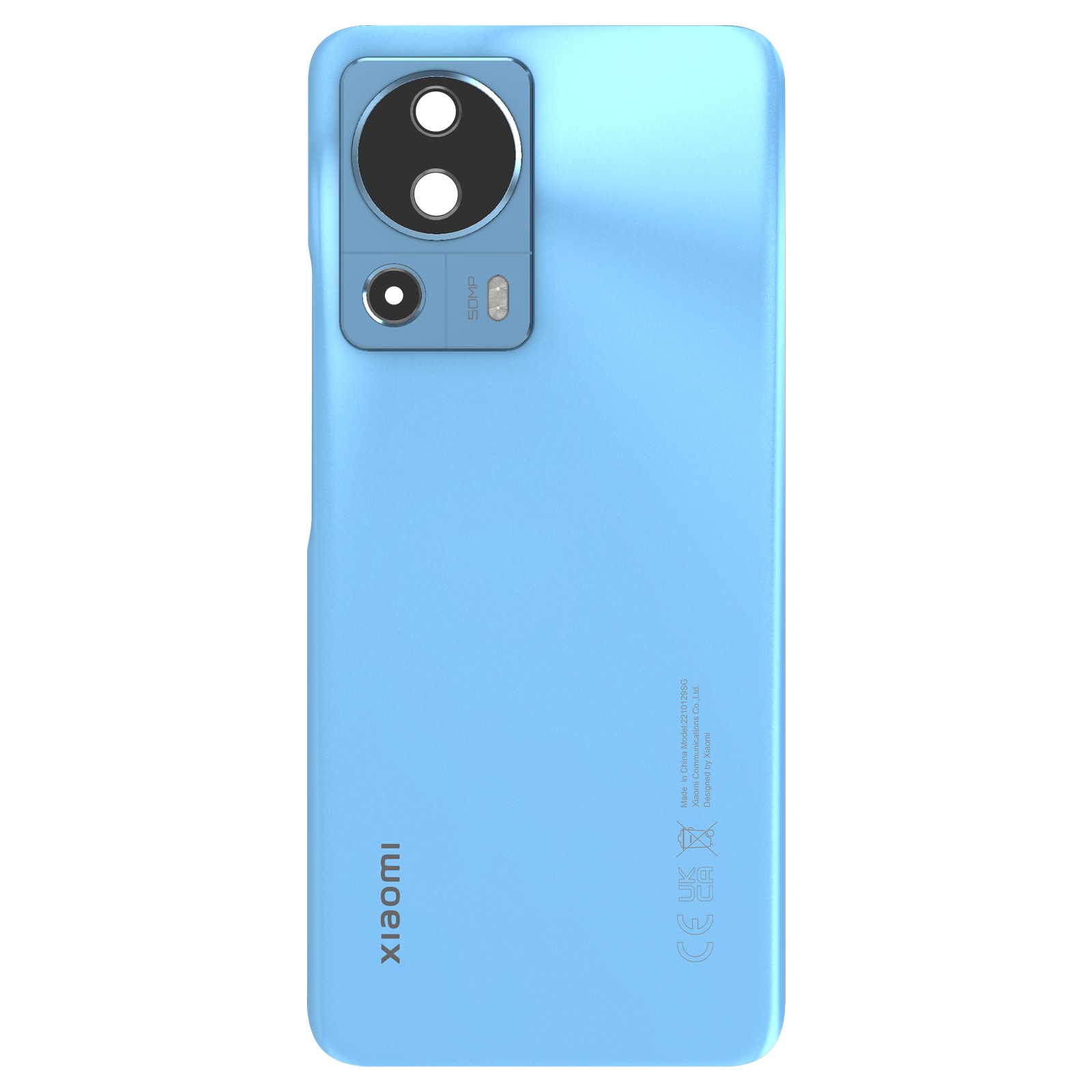 Changer face arrière Xiaomi 13 Lite pour rénover un châssis bleu