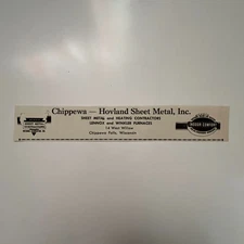 Chippewa Hovland Sheet Metal Inc Lennox WI c1958 Chippewa County WI Ad TAJ6-H10
