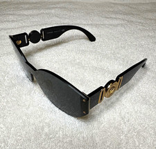 Versace MOD. 2224 GB1/87 Rimless Sunglasses Black Frame Gray Tinted 140mm