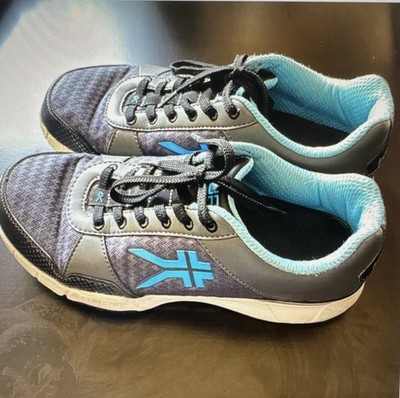 KURU Women's Low Top Lace-Up Mesh Sneakers Gray/Blue/Black Style 20100475