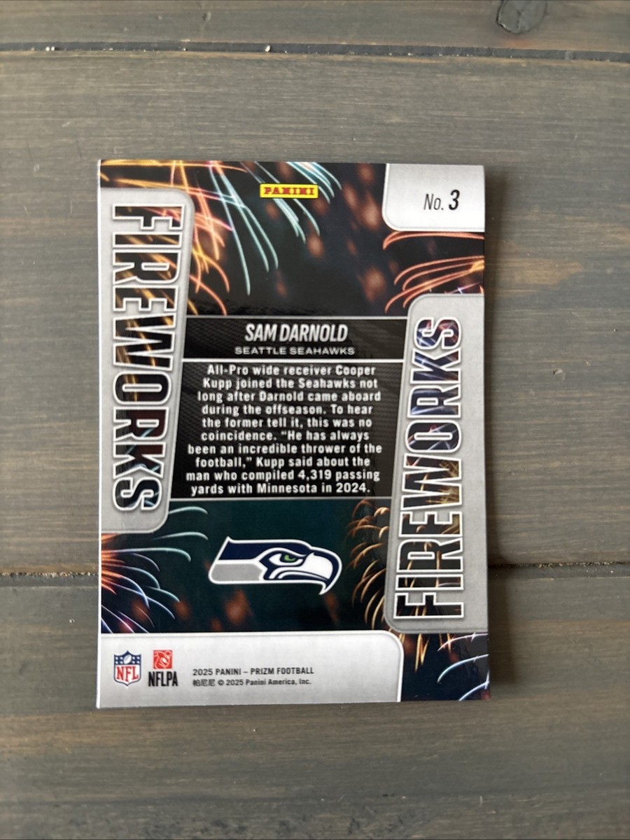 2025 Panini Prizm SAM DARNOLD #3 Fireworks Insert - Seattle