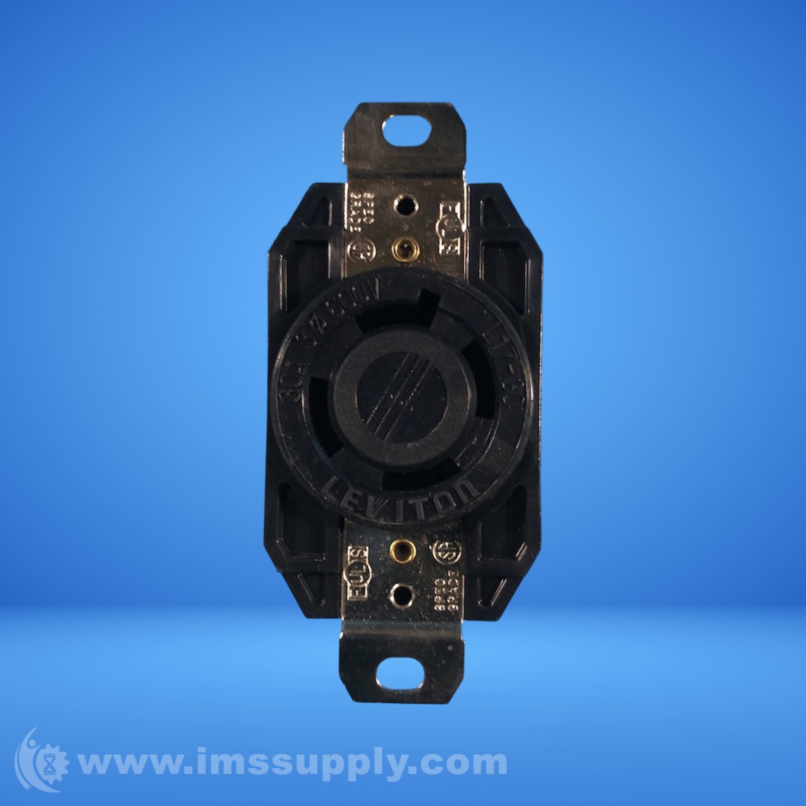 LEVITON 2740 30 Amp, 600 Volt, Flush Mount Locking Receptacle FNOB