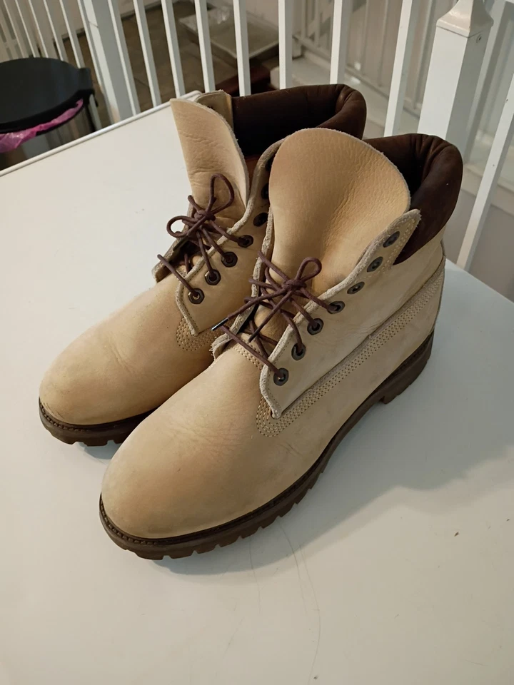 Timberland 6 дюймов первоклассный рабочие ботинки для мужчин, размер США 10,5 - бежевый пшеничный нубук - Изображение 2 из 4