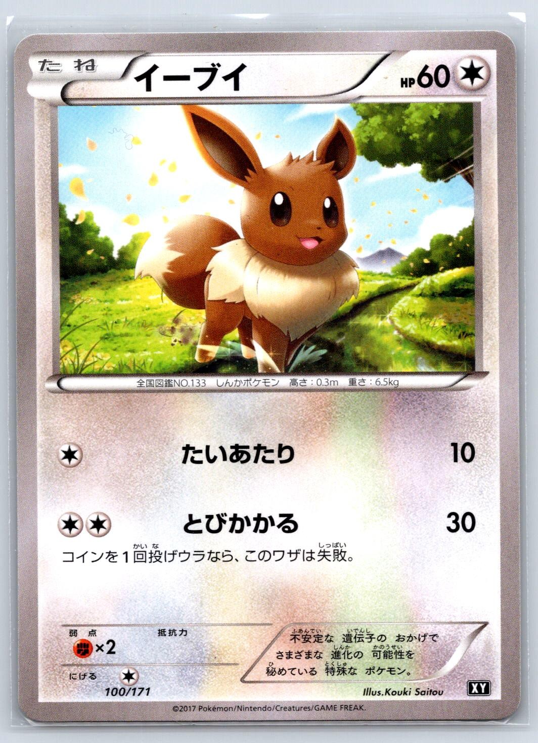 Eevee BOXY The Best of XY 100/171 Pokemon Card NM