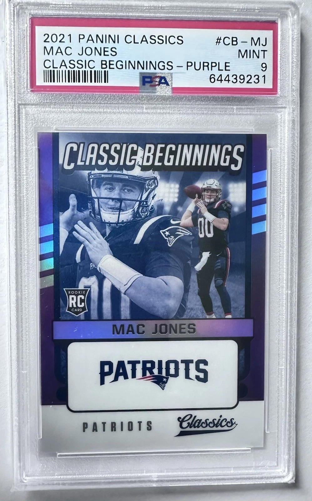 Mac Jones Panini Classics Classic Beginnings #CBMJ Purple