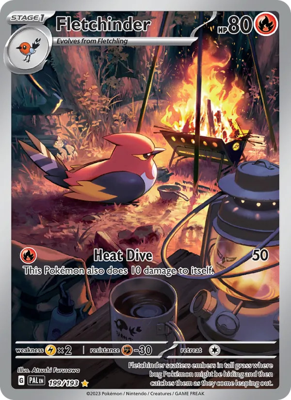Fletchinder #199 Entwicklungen in Paldea Pokémon-Karte (Near Mint)