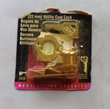First Watch 1278-601 -22mm Keyed Utility Cam Lock Szafka / szuflada Polerowany mosiądz