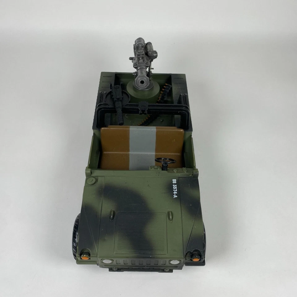 1998 Vintage Micro Máquinas Exército Militar Jeep Galoob Jumbo Brinquedos com Arma 13,5" - Imagem 4 de 4