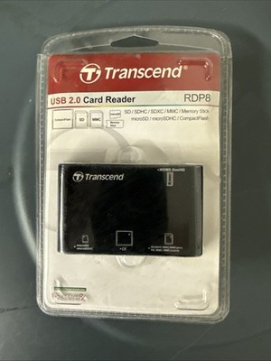 NEW Transcend  USB 2.0  Card Reader RDP8  New