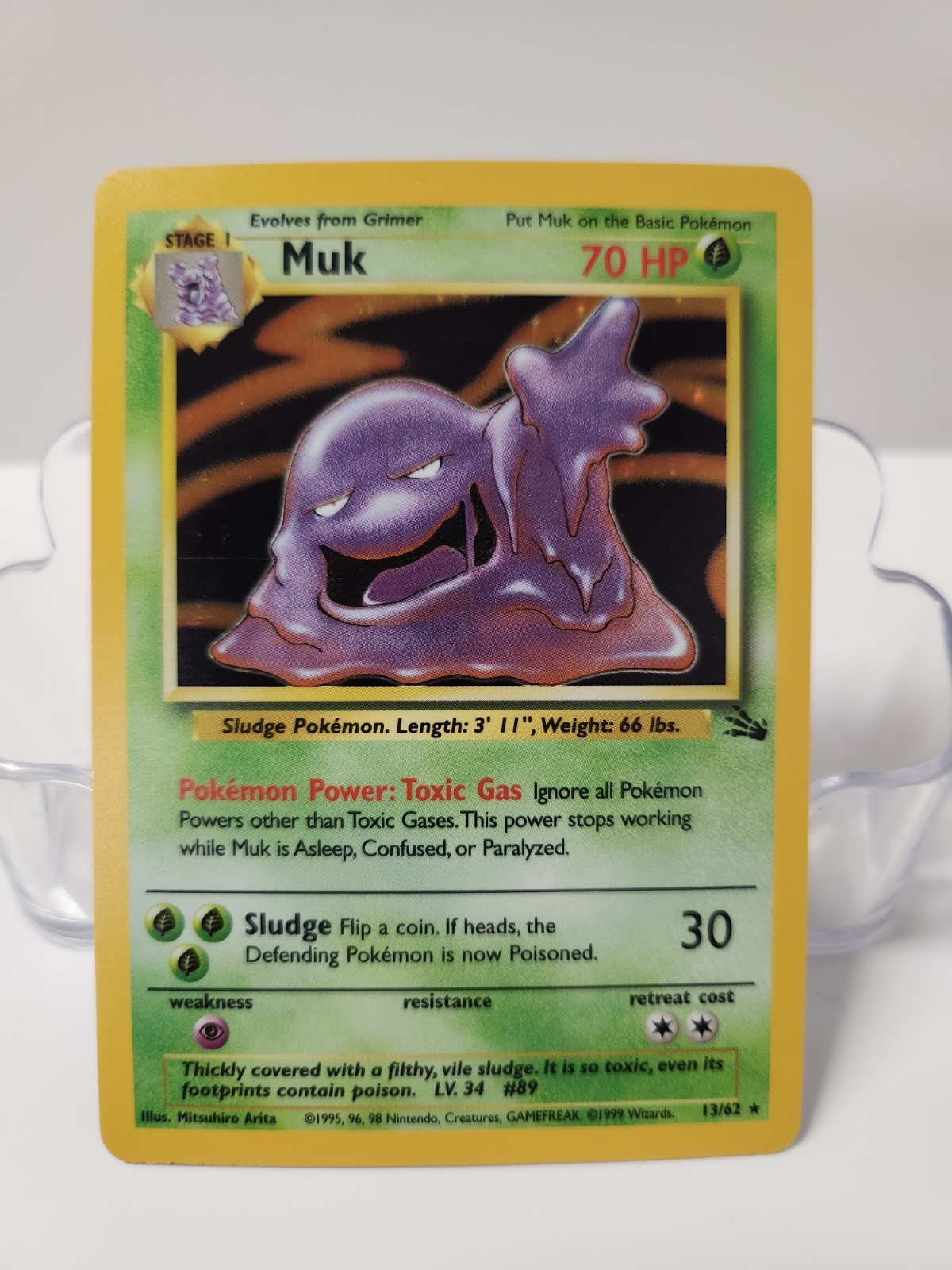 POKEMON Muk #13/26 - Fossil / Holofoil Rare Unlimited (NM) 1995