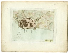 Antique Map-VLISSINGEN-ZEELAND-PLAN-NETHERLANDS-Anonymous-c.1800