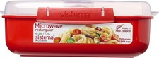 Image of Sistema Rectangle Microwave Container | 1.25 L | Food Container with Steam Rele