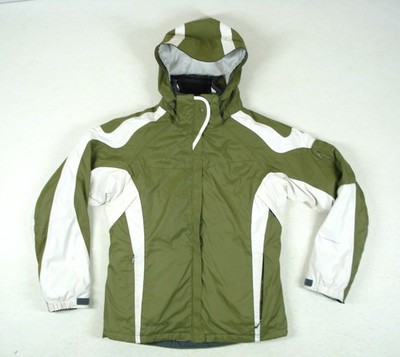Columbia Omni-Tech Damen Skijacke grün creme kleines abnehmbares Steppfutter