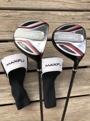 #ad RH Maxfli Black Max 3 amp; 5 Wood Set Regular Graphite 🔥 $60.89