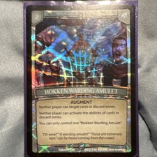 Hokken Warding Amulet Argent Saga Trading Card Game BEO1 053/136 Holo Card Stock