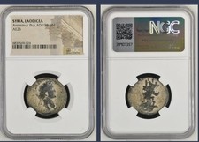 Antoninus Pius Ancient Roman Coin 138-161 AD Tyche NGC Genuine AE24 Laodicea
