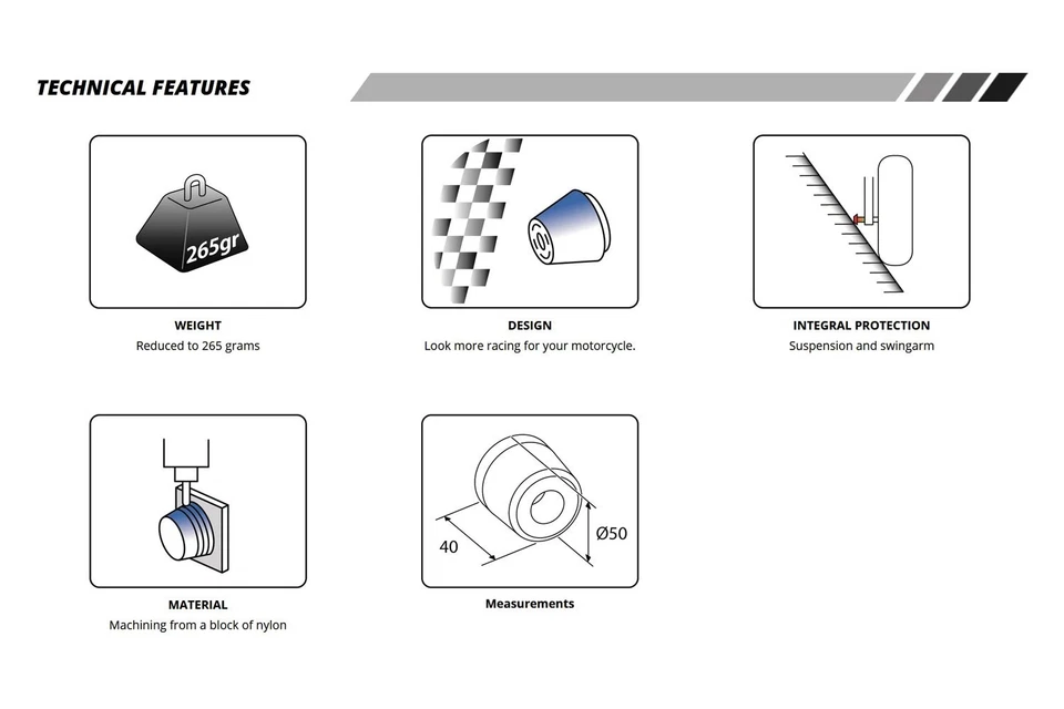 For Kawasaki Ninja ZX10R 2016-2019 Puig Front Fork Protector Foto 2 de 2