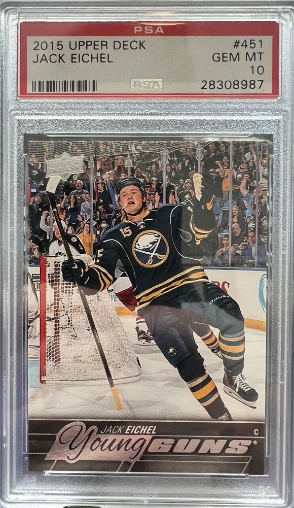Jack Eichel 2015 Upper Deck Young Guns #451 PSA 10