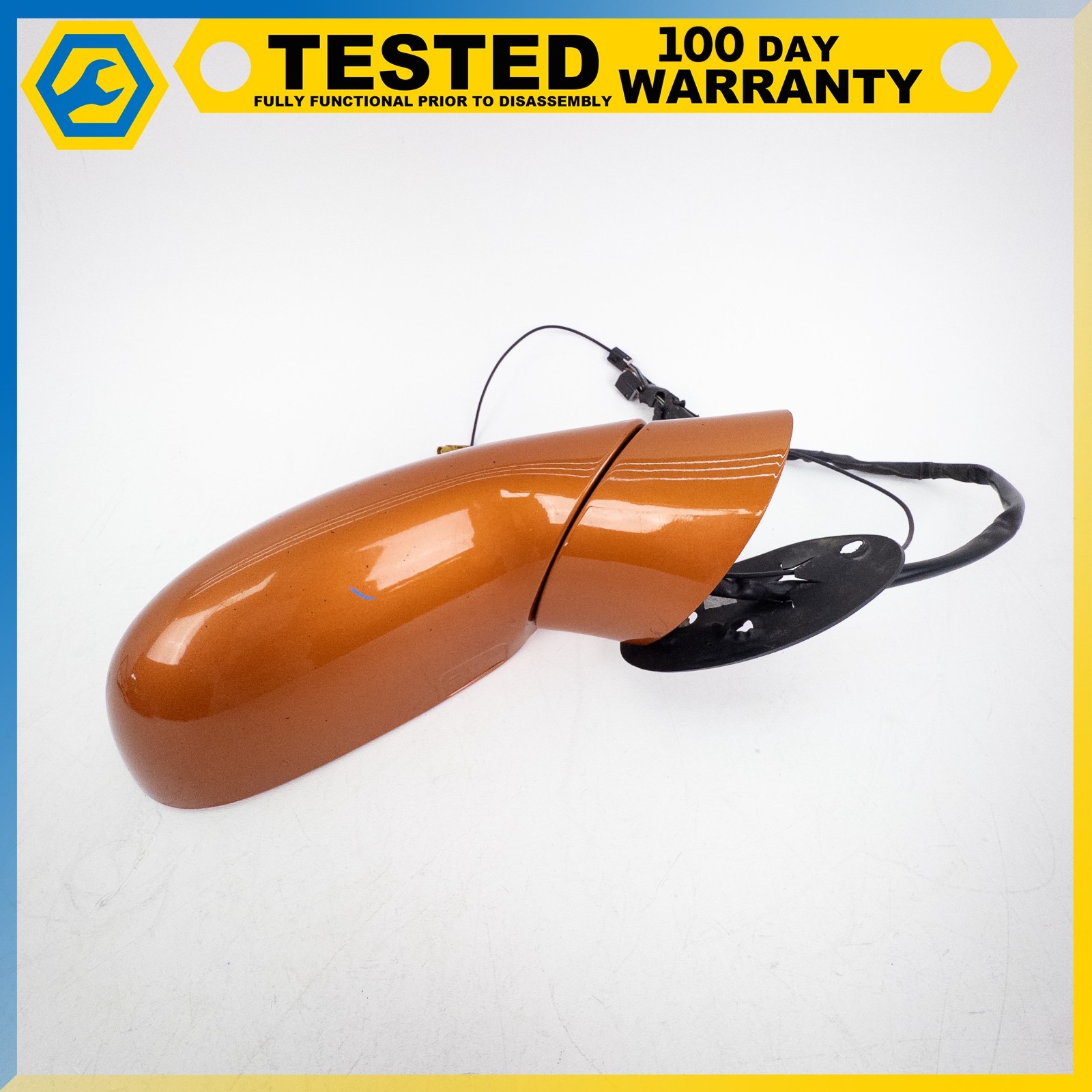 05-13 CHEVROLET CORVETTE C6 FRONT RIGHT POWER FOLD DOOR MIRROR ORANGE OEM