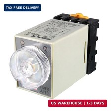 Adjustable Delay Timer Relay 0-60 Min Range AC 110V 8P with Base - Time Control
