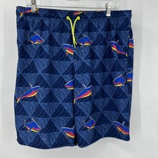 Wonder Nation size Xl 14-16 Husky blue shark swim trunks boys