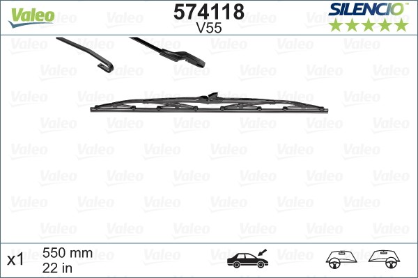 1X Valeo 574118 Wischblatt FüR Renault Nissan CitroëN VW Ford-image