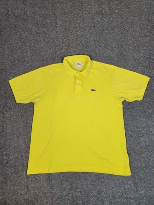 Lacoste Tennis Golf Polo Shirt Mens 6 Large Yellow Classic Pique Devanley