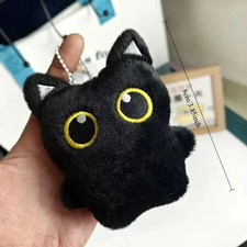 Cute Black Cat Plush Toy Doll Soft Cuddly Pillow  Bag Pendant Gift