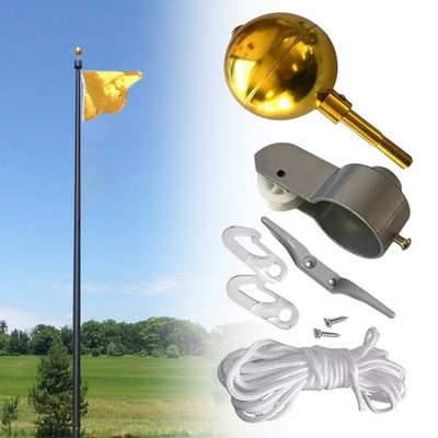 Fahnenmast Kit Flaggenmast Fahnenstange Flagge Halterungen Zubehör im Freien