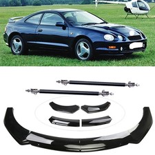 For Toyota Celica Front Bumper Lip Spoiler With Glossy Black Body Strut Rods For Toyota Celica Front Bumper Lip Spoiler With Glossy Black Body Strut Rods