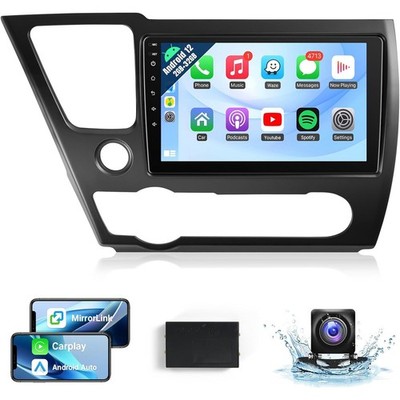 Android Car Radio, Double Din 9'' Stereo for 2013-2017 Honda Civic w/Rear Cam