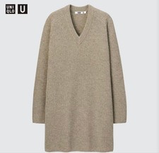 Uniqlo U Lamb V-neck Dress Long Sleeve Used