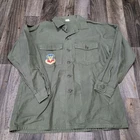 Vintage Vietnam US Army Shirt Mens OG 107 Sateen Military  16 1/2 X 34 (Patch)