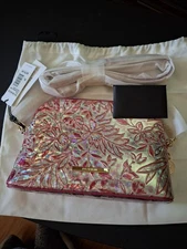 New Brahmin AMAL Leather Crossbody Bag purse CORAL SNAPDRAGON LOKELANI Pink $275