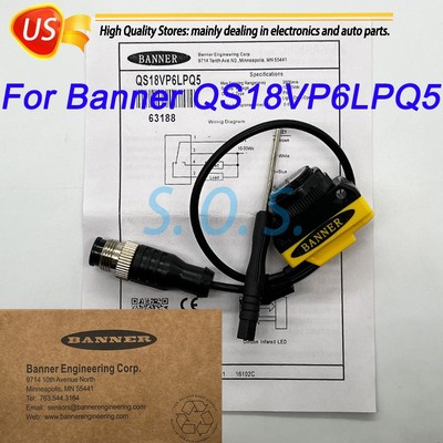 NEW Photoelectric Sensor 10-30VDC 3.5M Range For Banner Engineering QS18VP6LPQ5