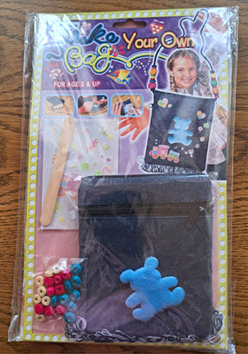 Baker Ross Make Your Own Bag Bastelset Schultertasche Denim blau Bär