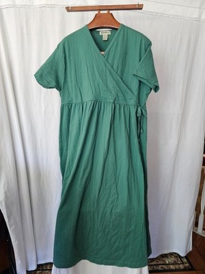 buttery soft 100% cotton Eddie Bauer XXL women's faux wrap dress good used