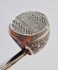 Silber 925 Herrenring massiv schönes Muster Gr. 58 / 18,4 mm NEU